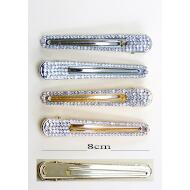 PICO PATO ORO / PLATA ALARGADO HUECO STRASS CRISTAL