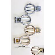 PICO PATO ORO / PLATA CIRCULO HUECO STRASS