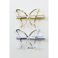 PICO PATO ORO / PLATA SILUETA MARIPOSA