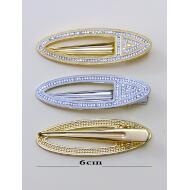 PICO PATO ORO / PLATA OVALO HUECO FILAS CRISTAL