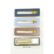 PICO PATO RECTANGULAR HUECO TONOS MARRONES / GRISES GLITTER