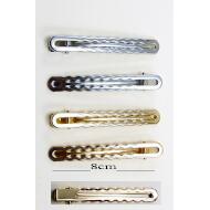 PICO PATO METAL ORO / PLATA ALARGADO HUECO ONDULADO