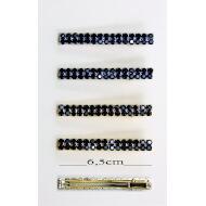 PICO PATO ORO / PLATA 2 HILERAS STRASS CRISTAL Y AZABACHE