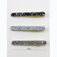 PICO PATO ALARGADO STRASS CRISTAL HEMATITE Y GRIS
