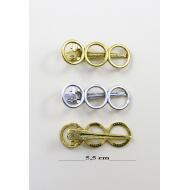 PICO PATO METAL 3 CIRCULOS HUECOS ORO / PLATA