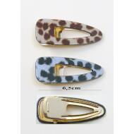 PICO PATO ACRILICO TRIANGULAR HUECO ESTAMPADO ANIMAL 2 TONOS