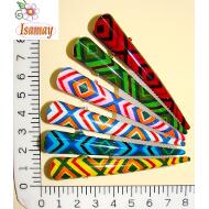 PICO PATO METAL PEQUEÑO ESTAMPADO ROMBOS COLORES VIVOS