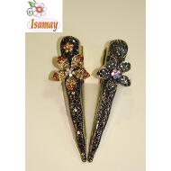 PICO PATO BRONCE FLOR STRASS 2 TONOS