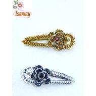 PICO PATO ORO / PLATA VIEJA PICO STRASS CON FLOR