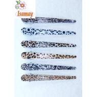 PICO PATO METAL 8CM REDONDEADO ESTAMPADO ANIMAL PRINT