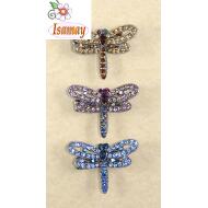 PINZA LATERAL METAL LIBELULA STRASS