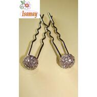 PINCHO MOÑO BOLA DE FUEGO STRASS CRISTAL MENUDO 