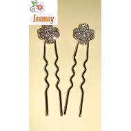 PINCHO MOÑO FLOR 6 PETALOS STRASS CRISTAL MENUDO