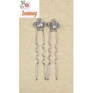 PINCHO MOÑO PLATEADO 1 STRASS CRISTAL 4 ORLAS CRISTAL