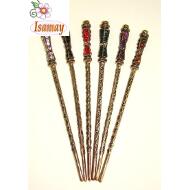 PINCHO BRONCE LABRADO CON STRASS COLORES