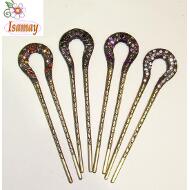 PINCHO MOÑO BRONCE ARCO LABRADO STRASS
