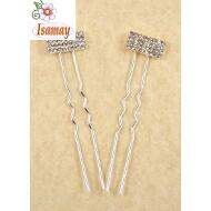 PINCHO MOÑO PLATA CUADRADO STRASS CRISTAL 