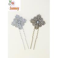 PINCHO MOÑO PLATA / ORO VIEJO CUADRADO LABRADO STRASS