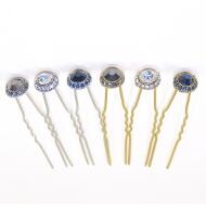 PINCHO MOÑO ORO VIEJO  PLATA VIEJA STRASS GRANDE CON CORONA 3 TONOS