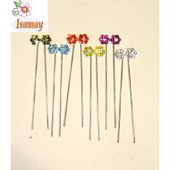 PINCHO MOÑO PLATA 2 FLORES COLORES