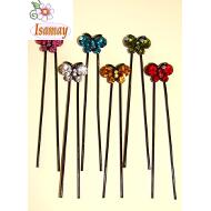 PINCHO MOÑO NEGRO MARIPOSA COLORES