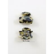 PINZA RECTANGULAR 3,5 CM TARTARUGA GRAN CALIDAD