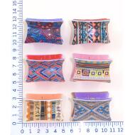 PINZA ACETATO CUADRADA ESTAMPADO TRIBAL
