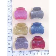 PINZA ACETATO PEQUEÑA PURPURINA COLORES