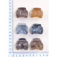 PINZA ACETATO PEQUEÑA ESTAMPADO MARMOL COLORES OSCUROS