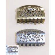 PINZA ENVEJECIDA METAL FLORES LABRADAS