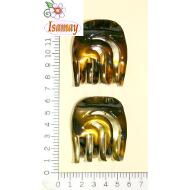 PINZOTO METAL LABRADO ONDAS ESTAMPADO CAREY