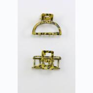 PINZA METAL MEDIO CIRCULO ESMALTADA ANIMAL PRINT