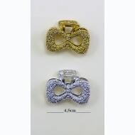 PINZA METAL ORO VIEJO / PLATA VIEJA LAZO LABRADO