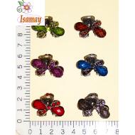 PINZA METAL 2 TONOS LAZADA DESIGUAL CRISTAL COMBINADO