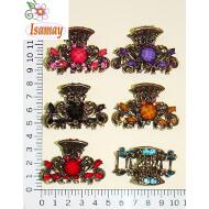 PINZA MEDIANA BRONCE GIRASOL PIEZAS FACETADAS MATE COLOR