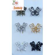 PINZA METAL MARIPOSA METALES VARIOS COLORES