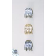 PINZOTO 2CM METAL ORO / PLATA / RHODIO LABRADO COCODRILO