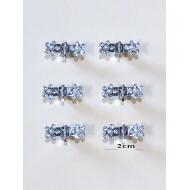 PINZA MICRO FLOR PLATA CRISTAL PERLITA