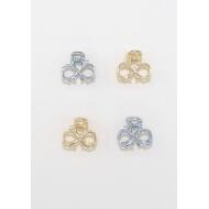 PINZA METAL ORO / PLATA INFINITO PULSADOR