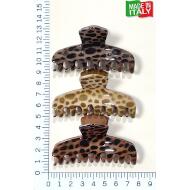 PINZA PULSADOR ESTAMPADO ANIMAL  MANCHAS 3 TONOS