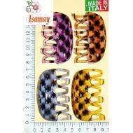 PINZA GRANDE PUAS HUECAS JASPEADO FLORES