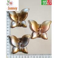 PINZA MARIPOSA GRANDE COLORES METALIZADOS RAYAS