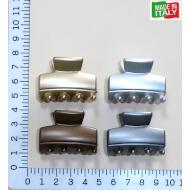 PINZA PULSADOR RECTANGULAR PEQUEÑA 4 COLORES METALIZADOS