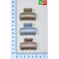 PINZA PULSADOR RECTANGULAR PEQUEÑA ESTAMPADO METAL ITALIANA