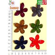 PINZA LATERAL FLOR TROPICAL COLORES OSCUROS