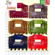 PINZA 3 CUADRADOS HUECOS GRANDE COLORES OSCUROS