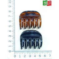 PINZA PLANA PULSADOR MEDIANA 5 PUAS CAREY + NEGRO ITALIANA