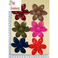 PINZA LATERAL PASTA FLOR COLORES OSCUROS