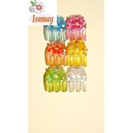 PINZA MICRO TRANSPARENTE COLORES ESTAMPADO FLORES