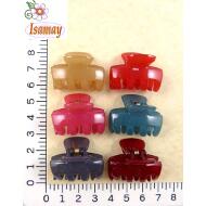 PINZA PEQUEÑA JELLY OSCURA PUAS CUADRADAS